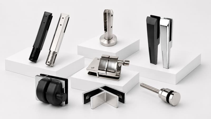 Pool fencing spigots hinges and latches