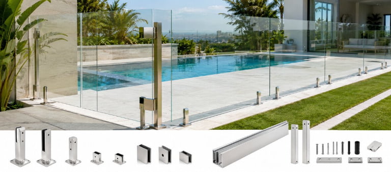 What Makes a Complete Glass Pool Fencing Hardware System?