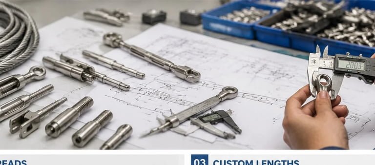 Custom Threads, Lengths and Finishes: What Can Be OEM-Made in Wire Rope Fittings?