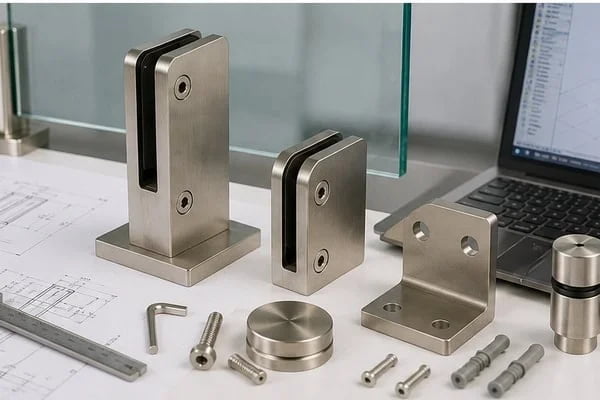 custom glass balustrade hardware OEM manufacturing from drawings