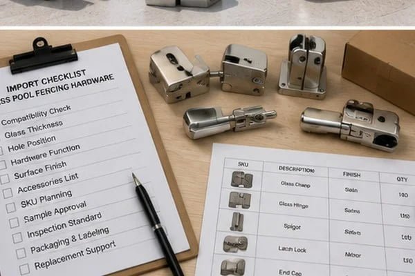 importing glass pool fencing hardware checklist for distributors