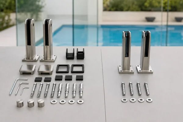 glass pool fencing hardware system quotation scope with included and excluded accessories