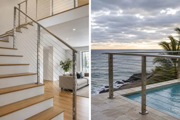 stainless steel wire rope systems for railing and enclosure applications