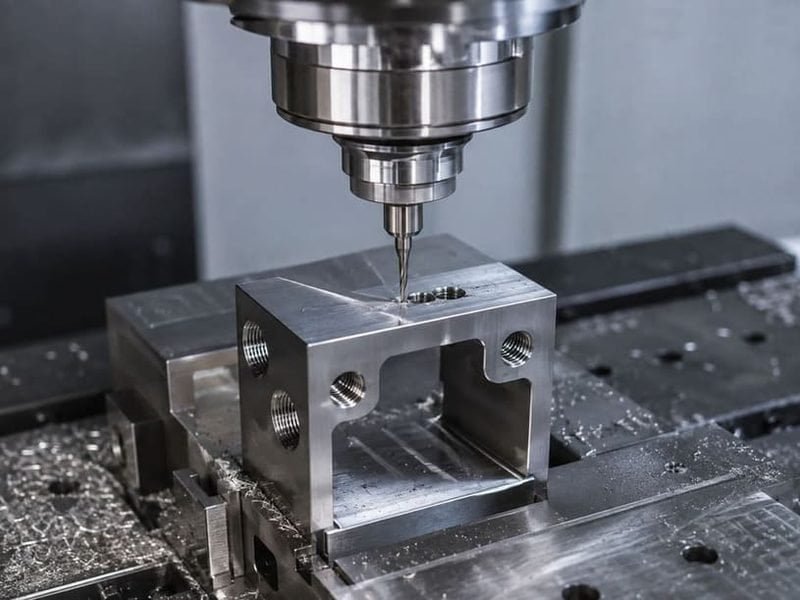 Precision drilling and threading stainless steel hardware