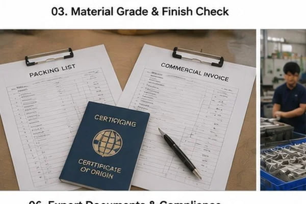 railing hardware order packaging and export documents