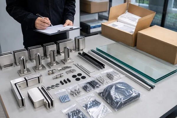 complete glass pool fencing hardware system confirmation before order with BOM packing and accessories