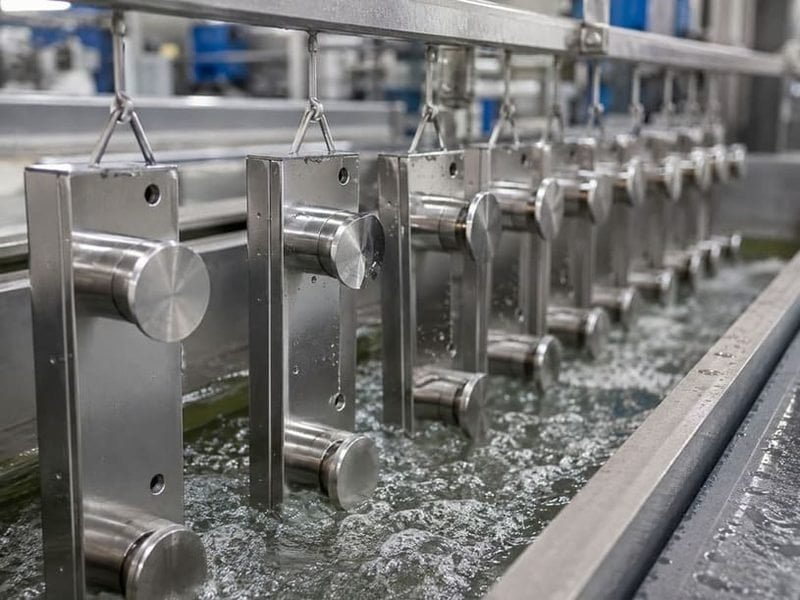 Surface finishing stainless steel glass hardware