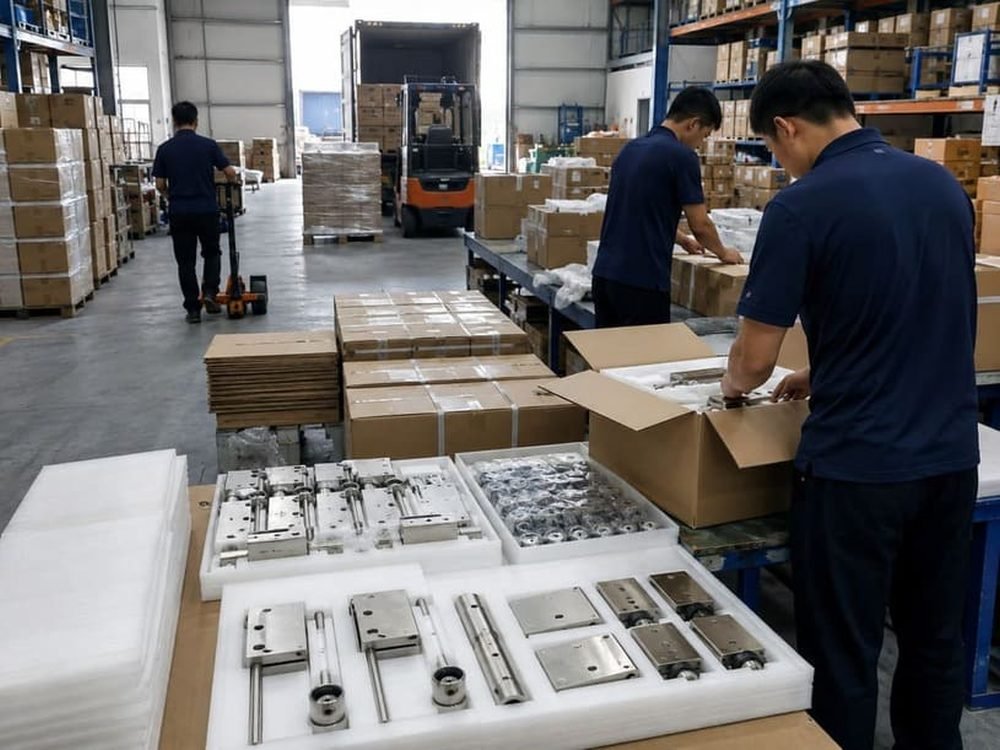 Packaging stainless steel hardware for export shipment