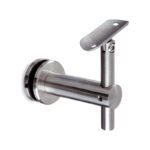 Pivoting Glass Handrail Bracket — Reference silver appearance — SSR-001