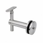 Pivoting Glass Handrail Bracket — Reference silver appearance — SSR-001