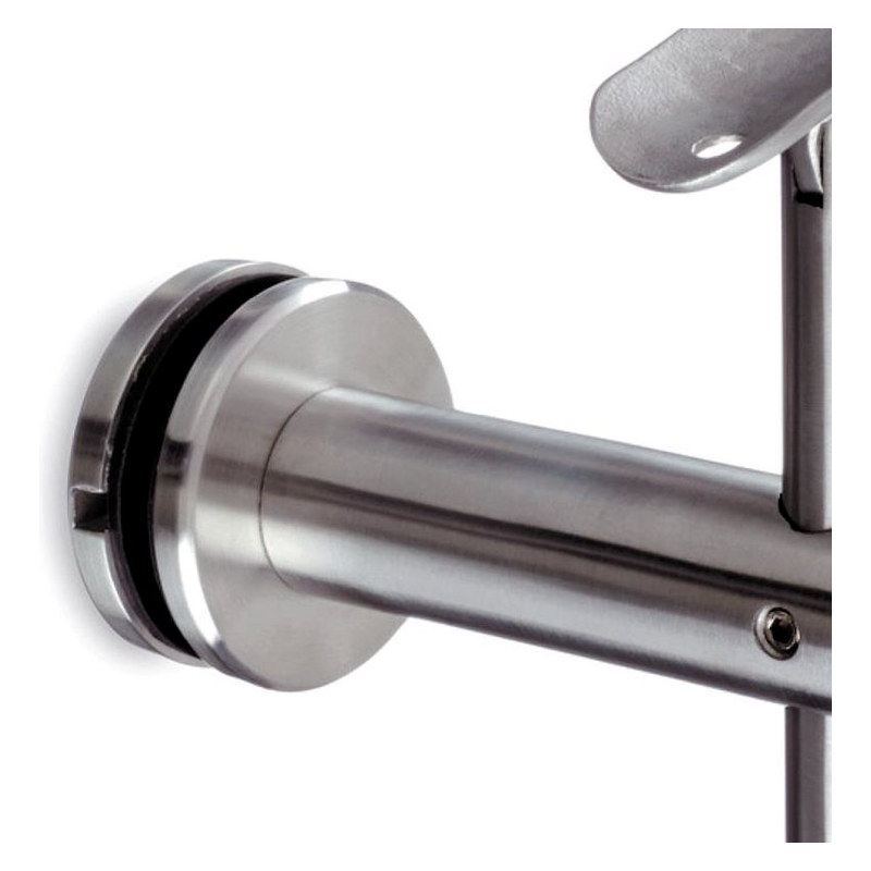 Pivoting Glass Handrail Bracket — Reference silver appearance — SSR-001