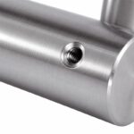 Pivoting Glass Handrail Bracket — Reference silver appearance — SSR-001