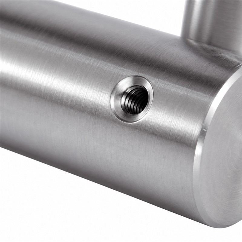 Pivoting Glass Handrail Bracket — Reference silver appearance — SSR-001