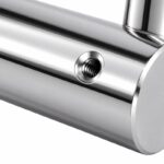 Pivoting Glass Handrail Bracket — Reflective silver appearance concept — SSR-004