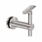 Pivoting Glass Handrail Bracket — Satin silver appearance concept — SSR-005