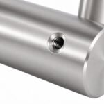 Pivoting Glass Handrail Bracket — Satin silver appearance concept — SSR-005
