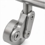 Articulated Wall Handrail Sleeve Bracket — Reference silver appearance
