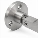 Articulated Wall Handrail Sleeve Bracket — Reference silver appearance