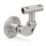 Articulated Wall Handrail Sleeve Bracket — Matte silver appearance concept