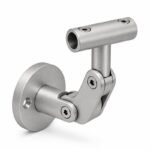 Articulated Wall Handrail Sleeve Bracket — Matte silver appearance concept