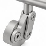 Articulated Wall Handrail Sleeve Bracket — Matte silver appearance concept