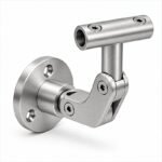 Articulated Wall Handrail Sleeve Bracket — Fine-brushed silver appearance concept