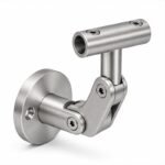 Articulated Wall Handrail Sleeve Bracket — Fine-brushed silver appearance concept