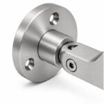Articulated Wall Handrail Sleeve Bracket — Fine-brushed silver appearance concept