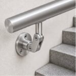 Articulated Wall Handrail Sleeve Bracket — Fine-brushed silver appearance concept