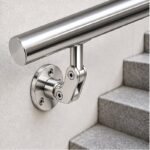 Articulated Wall Handrail Sleeve Bracket — Reflective silver appearance concept