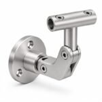Articulated Wall Handrail Sleeve Bracket — Satin silver appearance concept