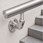 Articulated Wall Handrail Sleeve Bracket — Satin silver appearance concept