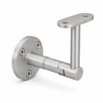 Telescopic Arm Wall Handrail Bracket — Matte silver appearance concept