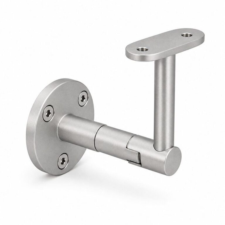 Telescopic Arm Wall Handrail Bracket — Matte silver appearance concept