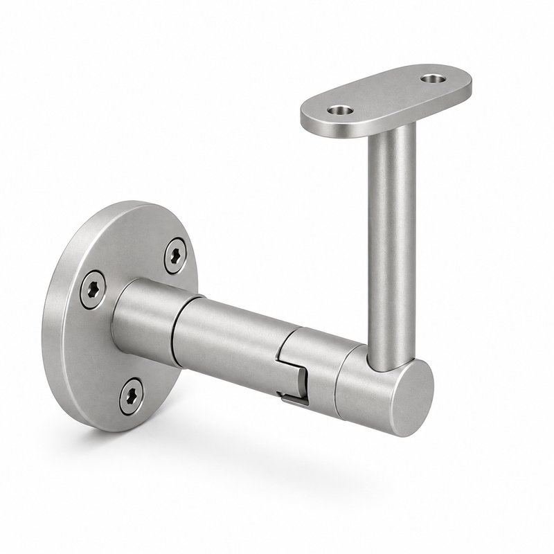 Telescopic Arm Wall Handrail Bracket — Matte silver appearance concept