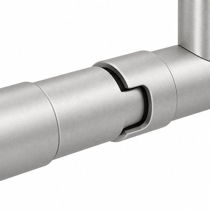 Telescopic Arm Wall Handrail Bracket — Matte silver appearance concept