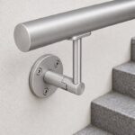 Telescopic Arm Wall Handrail Bracket — Matte silver appearance concept