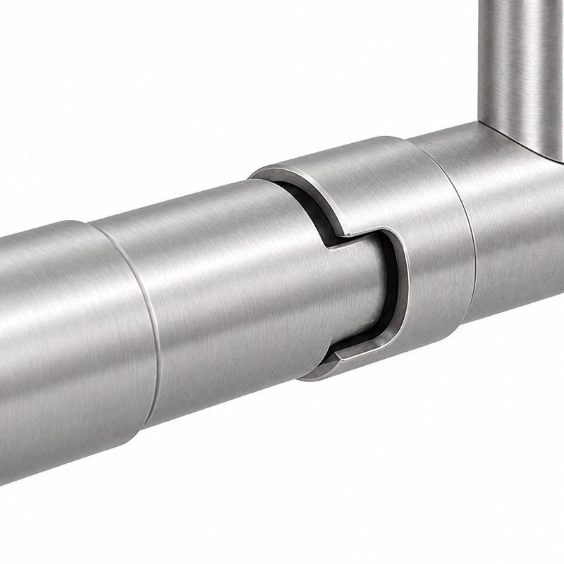 Telescopic Arm Wall Handrail Bracket — Fine-brushed silver appearance concept