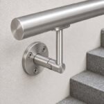 Telescopic Arm Wall Handrail Bracket — Fine-brushed silver appearance concept