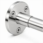 Telescopic Arm Wall Handrail Bracket — Reflective silver appearance concept