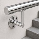 Telescopic Arm Wall Handrail Bracket — Reflective silver appearance concept