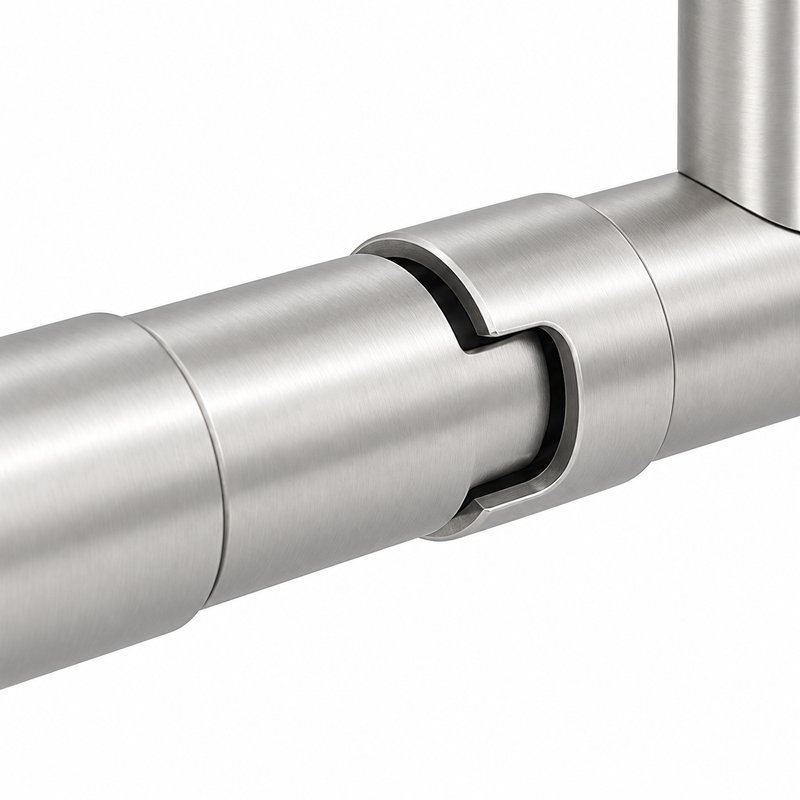 Telescopic Arm Wall Handrail Bracket — Satin silver appearance concept