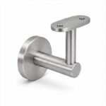 Concealed Fix Round Handrail Bracket — Reference silver appearance