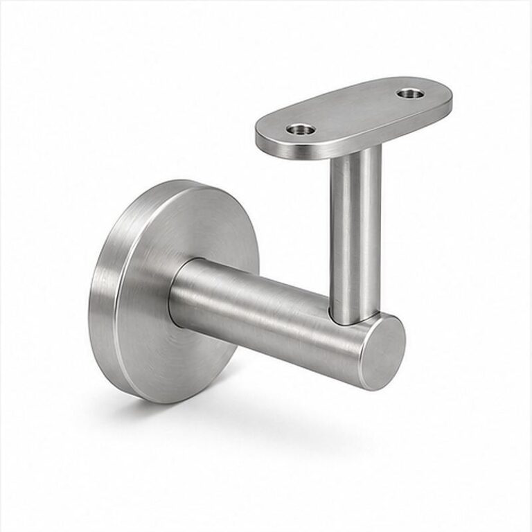 Concealed Fix Round Handrail Bracket — Reference silver appearance