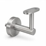 Concealed Fix Round Handrail Bracket — Reference silver appearance