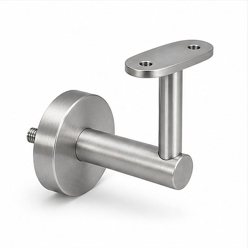 Concealed Fix Round Handrail Bracket — Reference silver appearance