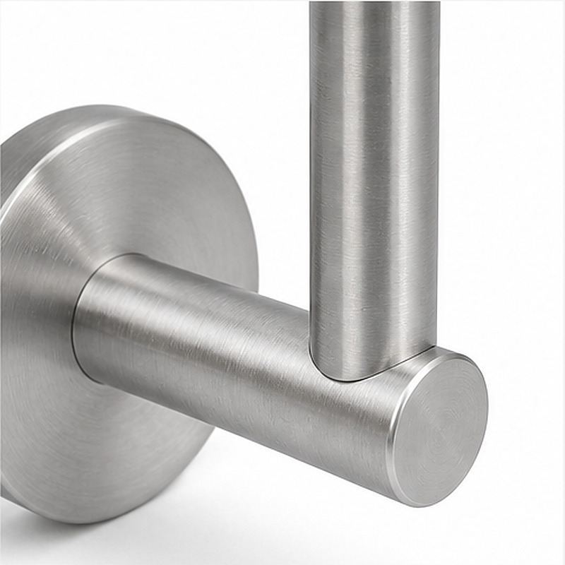 Concealed Fix Round Handrail Bracket — Reference silver appearance