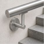 Concealed Fix Round Handrail Bracket — Reference silver appearance
