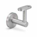 Concealed Fix Round Handrail Bracket — Matte silver appearance concept
