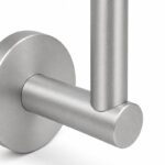 Concealed Fix Round Handrail Bracket — Matte silver appearance concept